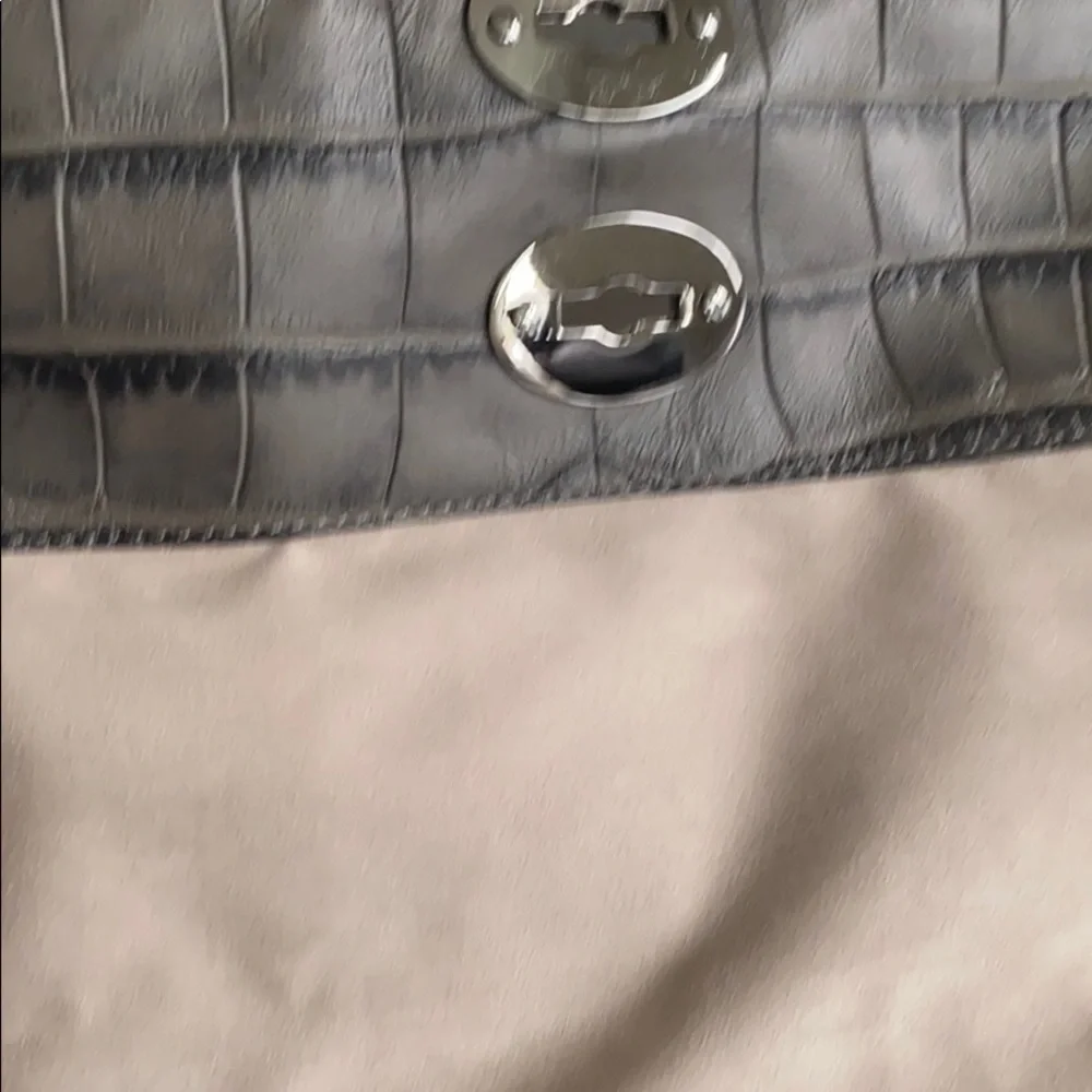 Zanellato Postina Gray Crocodile Embossed Bag - Picture 9 of 13